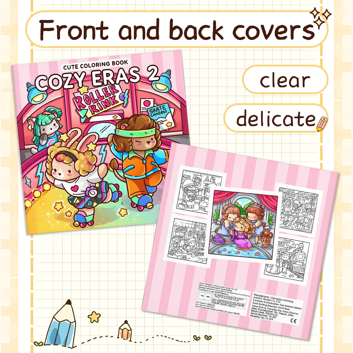 COZY ERAS Coloring Book for Adult Featuring Bold-easy Pattern for Relaxation Kids Educational DIY Painting Drawing Book