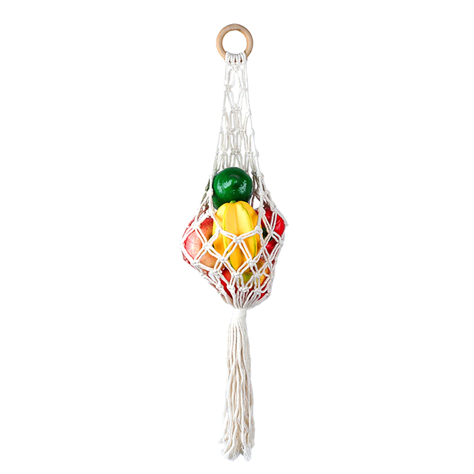 

Net Bag Heavy Duty Vegetable Storage Banana Macrame Kitchen Potato Bohemian Style Hanging Fruit Basket Onion Space Saving