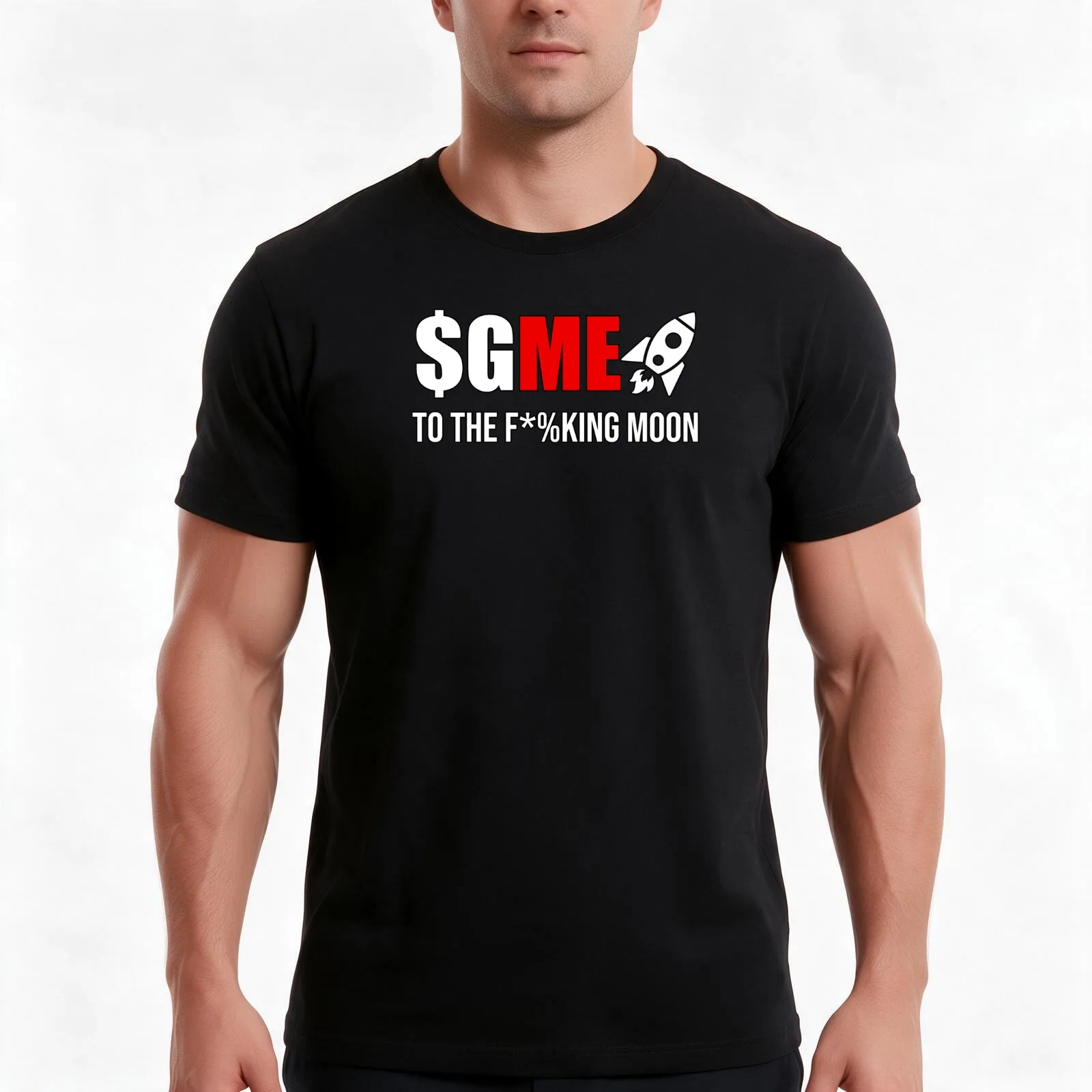 Gamestop to the moon wallstreetbets GME stock short squeeze. T-Shirt Summer Casual Cotton Tee Oversized Streetwear Tops