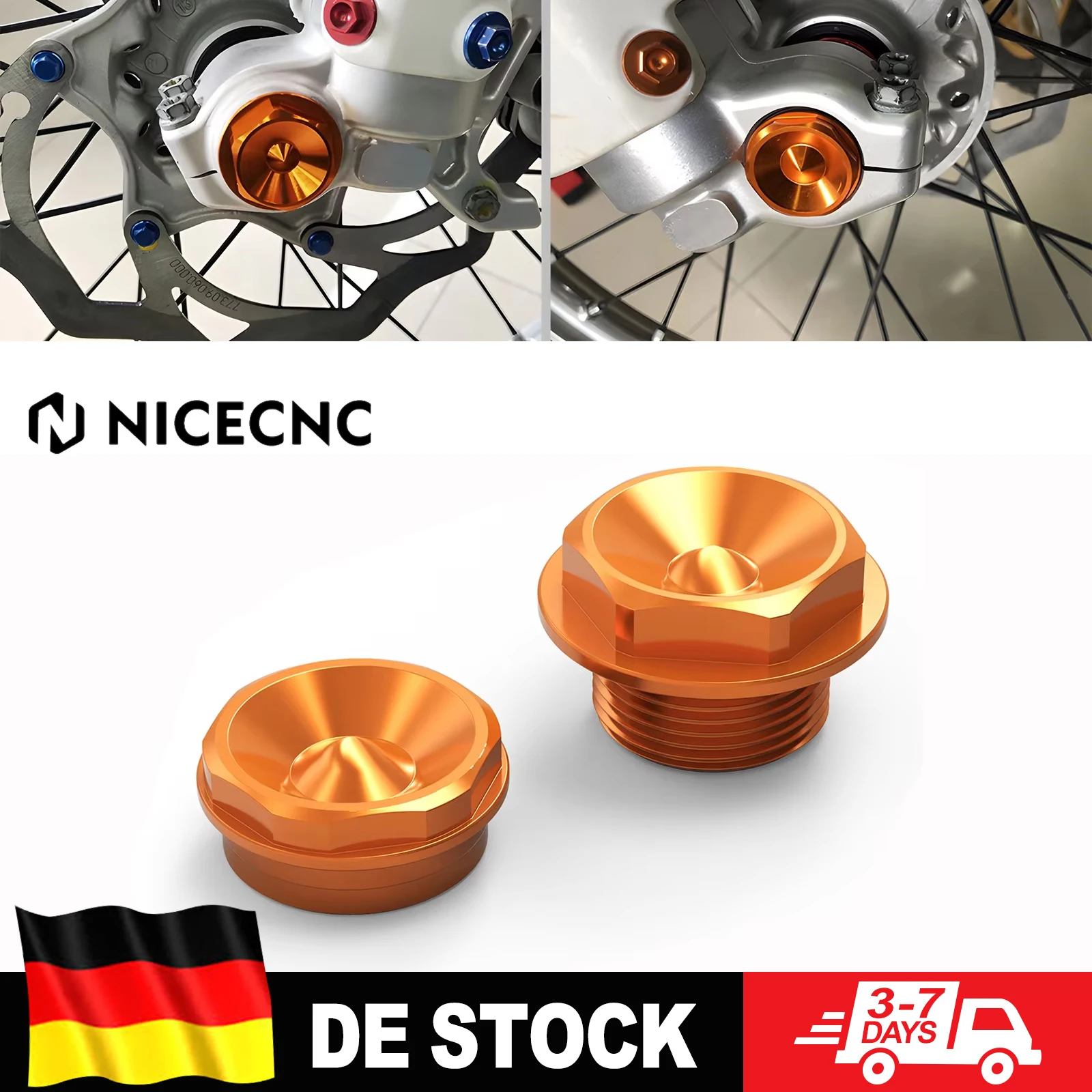 NICECNC Vorderachsmutter Radsicherungsmutter für KTM EXC 300 EXCF 350 XCW 500 XCFW 2003-2015 SX125 SXF 450 XC300 XCF 350 2003-2014