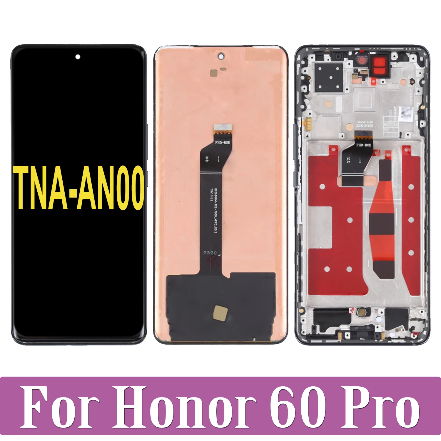 

Для Huawei Honor 60 Pro 60Pro ЖК-дисплей сенсорный экран дигитайзер в сборе для Honor60 Pro TNA-AN00 LCD