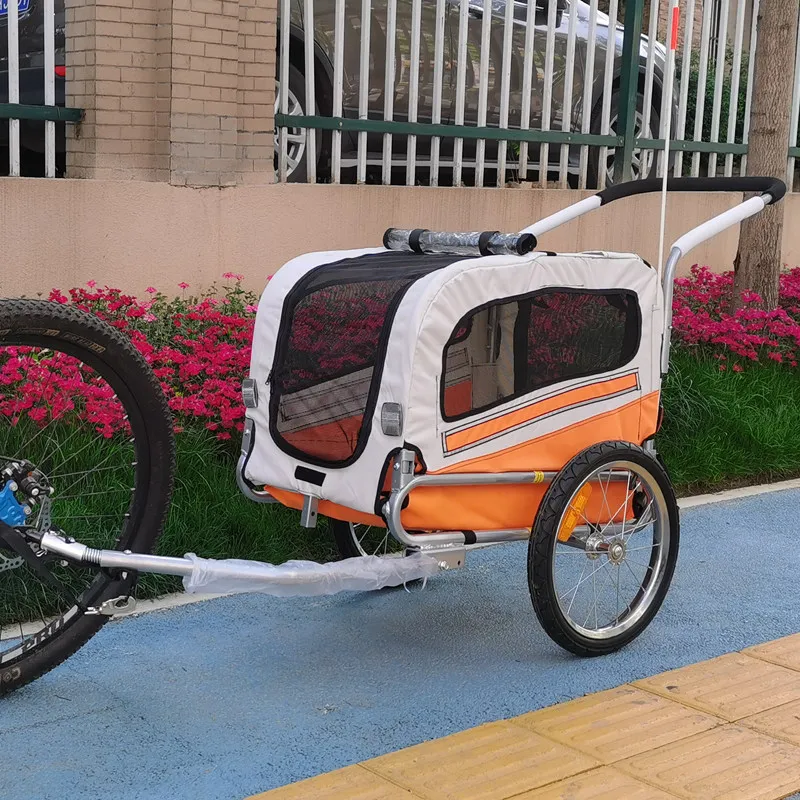 #Foldable Pet Trailer Bicycle Towing Cart for Medium Large Dogs Portable Dog Stroller for Outdoor Cycling Heavy Duty Bike Traile