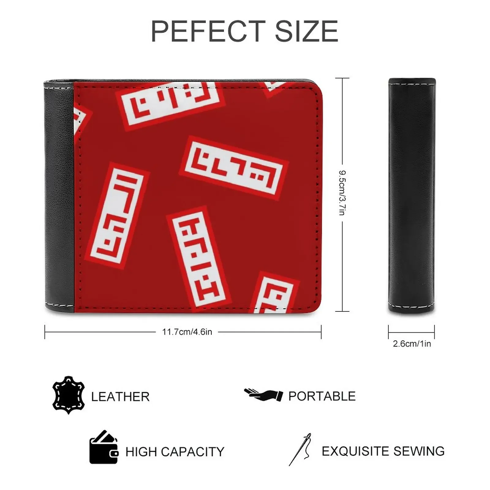 New 2025 Mokou Fujiwara No Mokou Touhou Mokou'S Paper Charms Leather Wallet Short Slim Male Purses Money