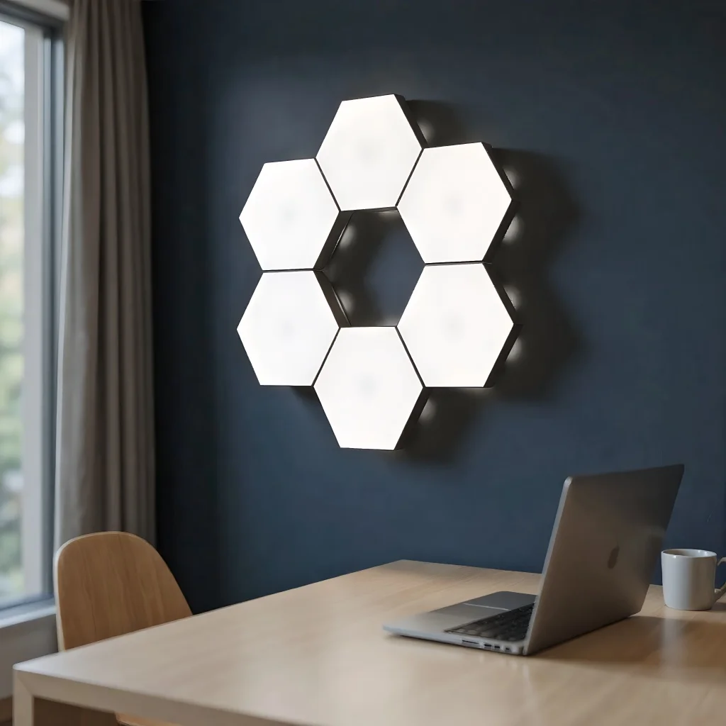 

Современный декоративный настенный светильник, набор из шестиугольных светодиодных ламп с сенсорным диммером для создания атмосферного освещения в спальне