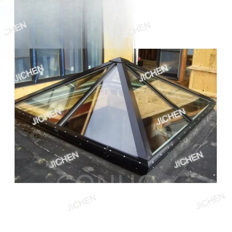 

Водонепроницаемое алюминиевое электрическое окно-люк для крыши, потолочное окно-люк в форме пирамиды, верхнее окно
