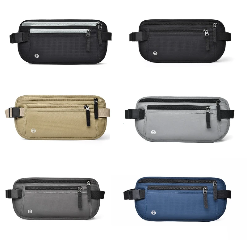 Unsichtbare Reise-Hüfttasche für Reisepass, Geld, Gürteltasche, versteckte Sicherheitsbrieftasche, Outdoor-Sport, Joggen, Brusttasche, Hüfttasche