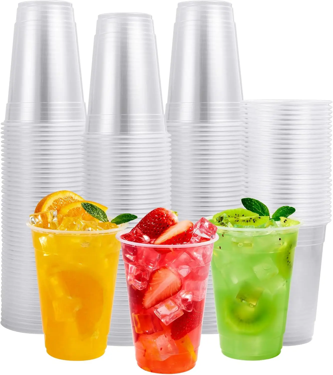 400ML Disposable Clear Plastic Cup Outdoor Picnic Plastic Cup Drinking Cup for Parties Birthdays Weddings Camping Utensils