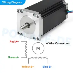 Nema 23 Stepper Motor 4-lead 425 Oz-in 112mm 280N.CM 3A 8mm shaft 23HS2430B black motor 57 Stepping motor Dual Shaft