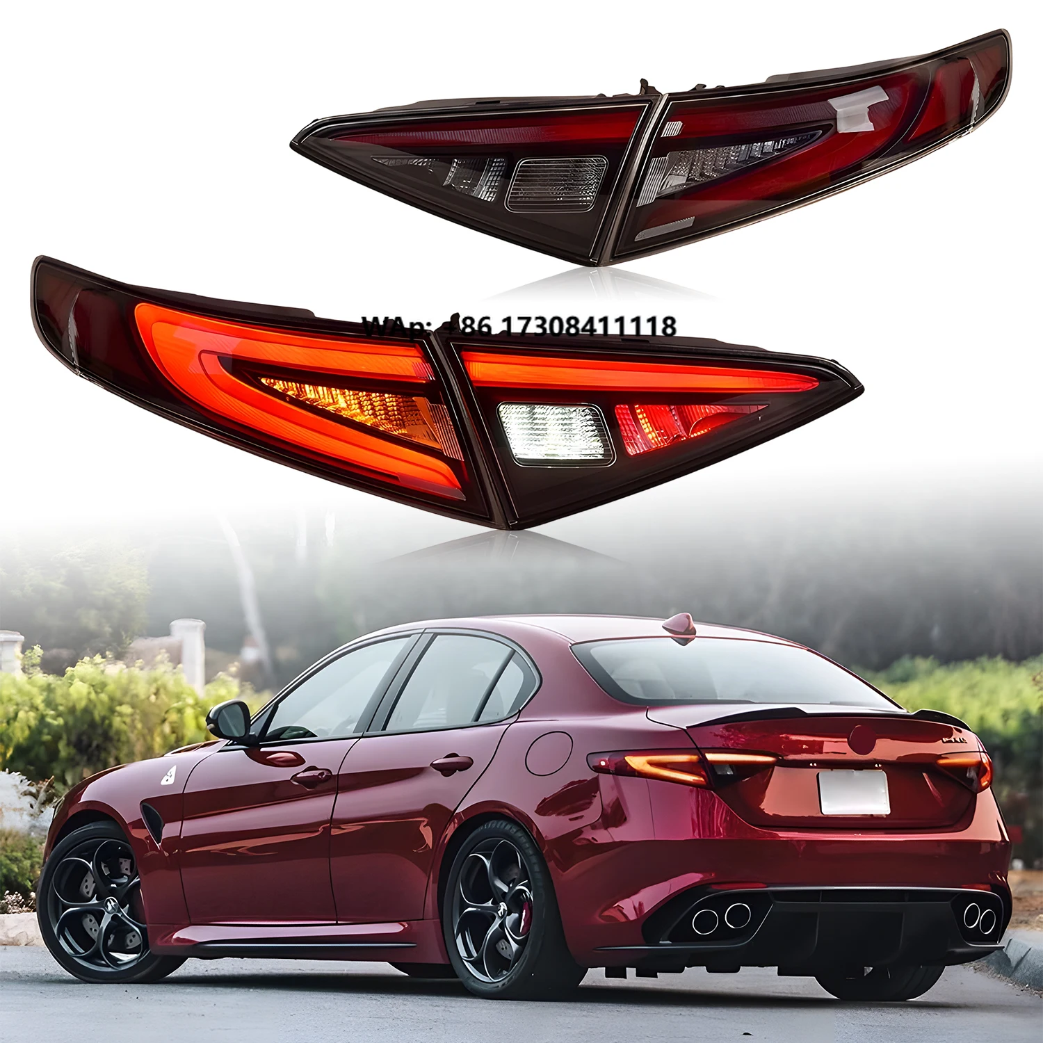 

HCMOTIONZ Car LED Tail Lights Assembly for GTA 2016-2019 2020-2022 Back Lamp Daytime Running Lights