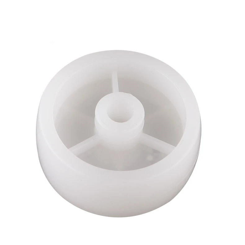 5 Pcs/Lot 1.5 Inch White PP Single Wheel Diameter 40 Plastic Wear Resistant Nylon Caster