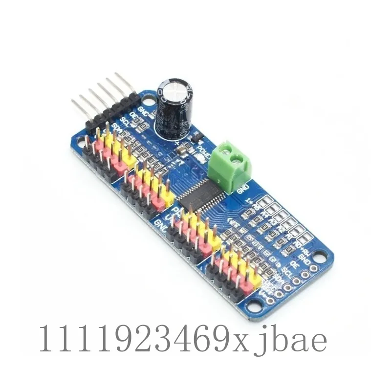 16-Way PWM Servo Controller Board, IIC Bus Communication Multi Servo Actuator Driver Module For Intelligent Robot Motion Control