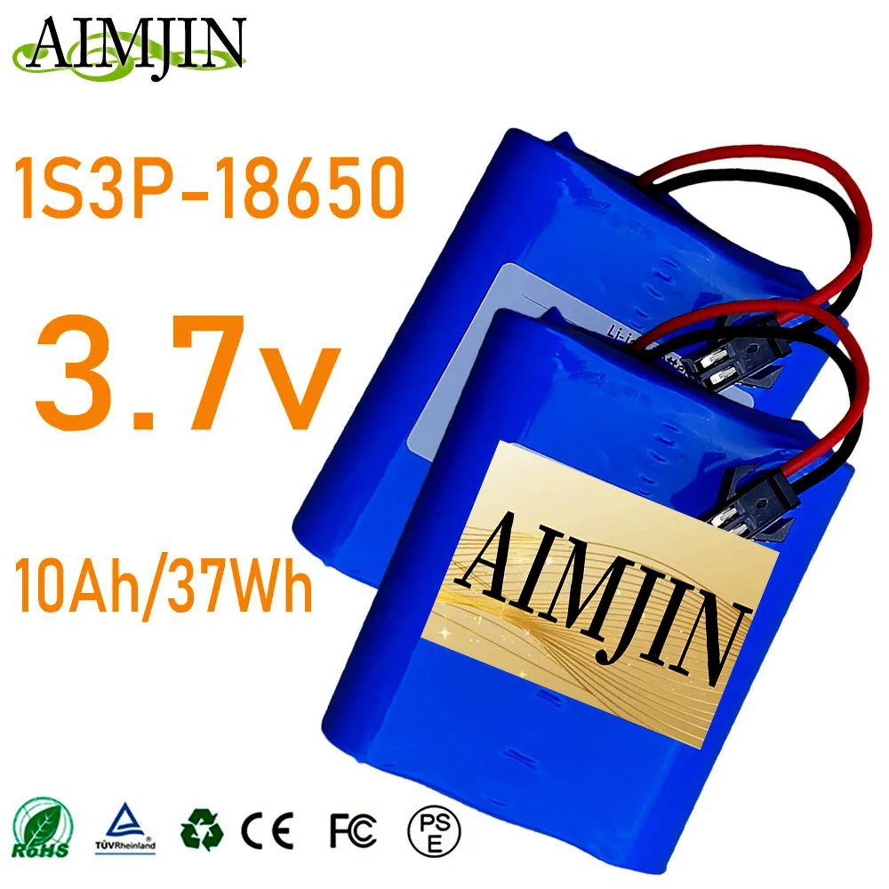 

100% Original 18650 battery pack 3.7V SM plug 1S3P New screwdriver 10000mAh/10AH new battery