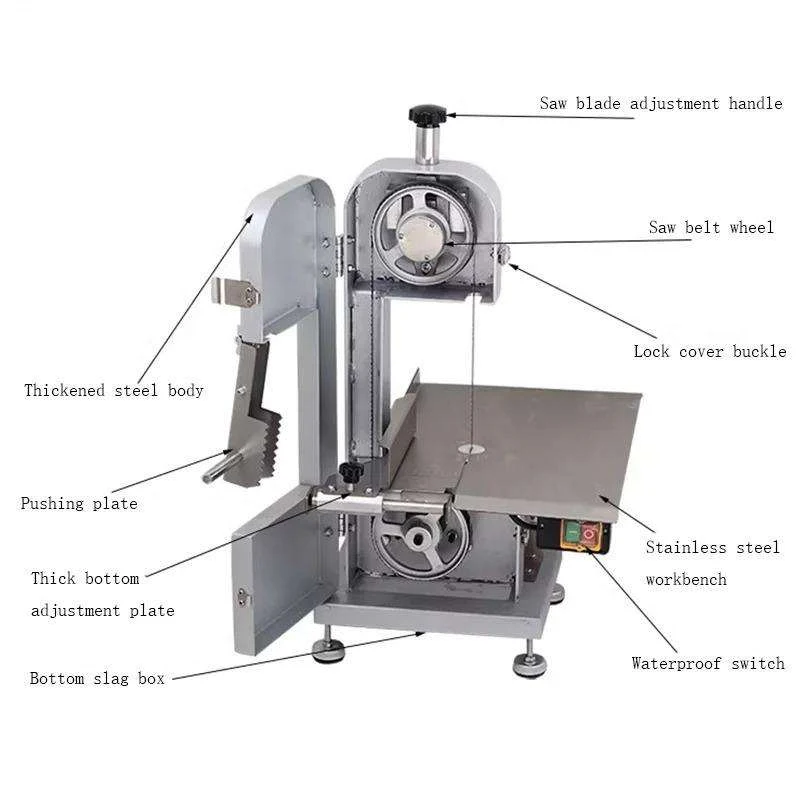 Household Automatic Frozen Meat Bone Cutting Machine Small Desktop Commercial Electric Bone Sawing Machine For Cutting Bones