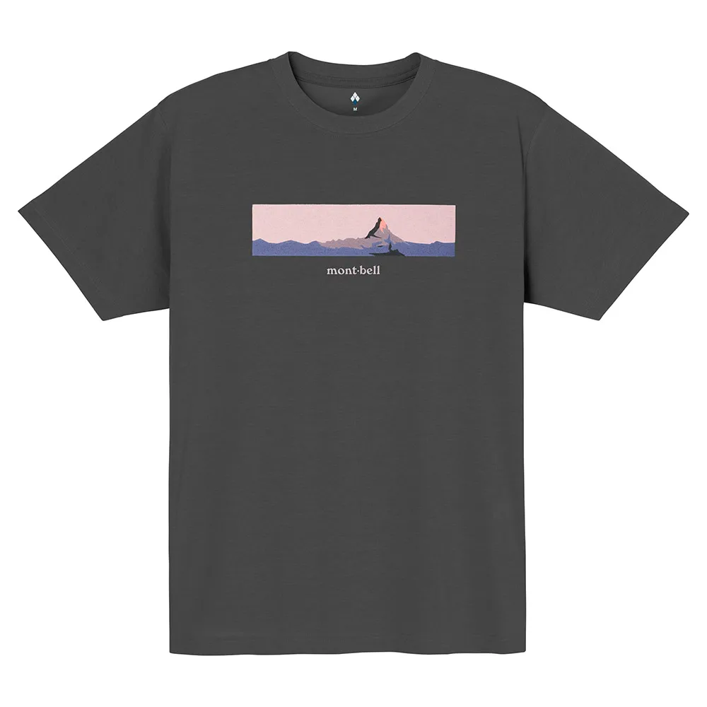 

2025 New Cotton T-shirt Montbel Outdoor Sports Quick-drying Sunscreen Solid Color Printed Small Logo Short Sleeves