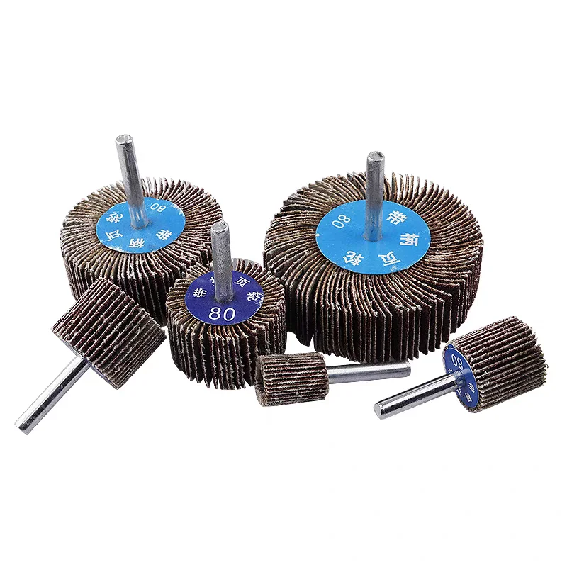 10PC Sanding Flap Wheel Set 6mm Shank Sandpaper Grinding Head for Drill Dremel Polishing Accessories 15-40mm