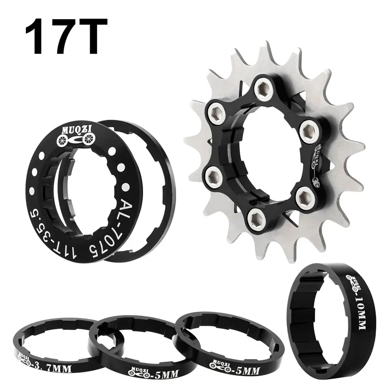 MUQZI Single Speed Conversie Kit Single Speed Cassette Cog 12T 13T 14T 15T 16T 17T MTB Vrijloop Fiets Tandwiel