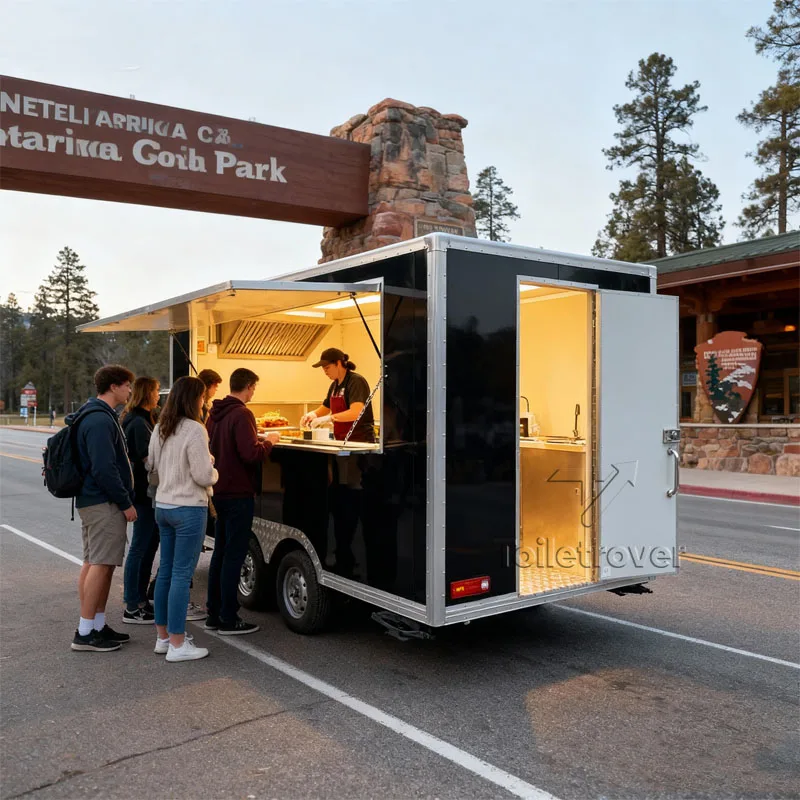 

Mobile Food Truck Fully Equipped Restaurant Crepe Waffle Pancake Dessert Donut Sandwich Bakery Food Cart Trailer For Sale