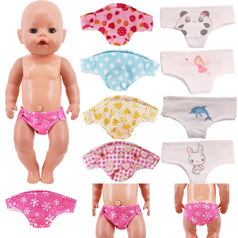 Cute Pattern Underwear Panties for American 18 Inch Girl Doll and 43 cm New Born Baby Doll Clothes Accessories Our Generation