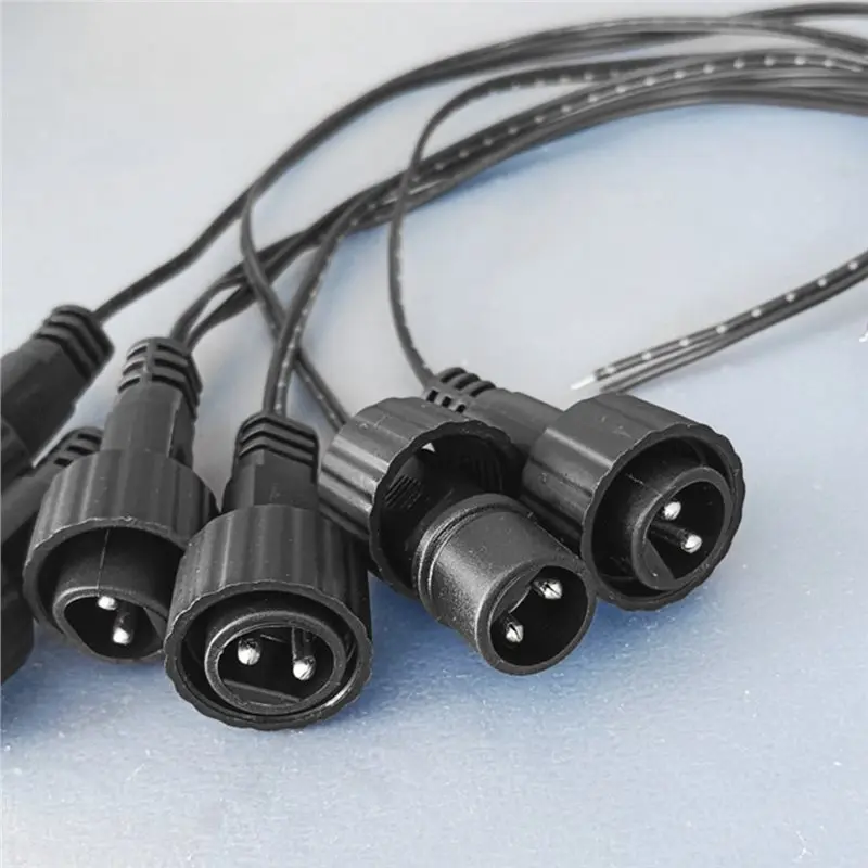 @@AB07 Hot Use LED Connector 2Pin 50Pcs With 25Cm Wire For Solar String Lights, IP65 Waterproof,220V