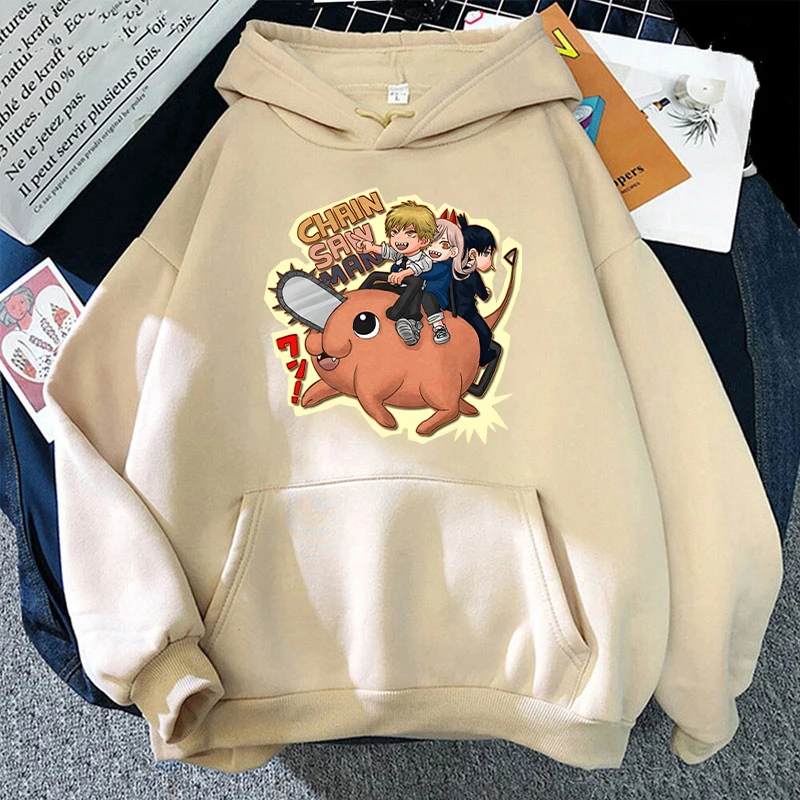 

Fashion Men/Women Hoodie Anime Pochita Power Print Hoodie Casual Long Sleeve Sweatshirts Autumn And Winter Personality Pullover