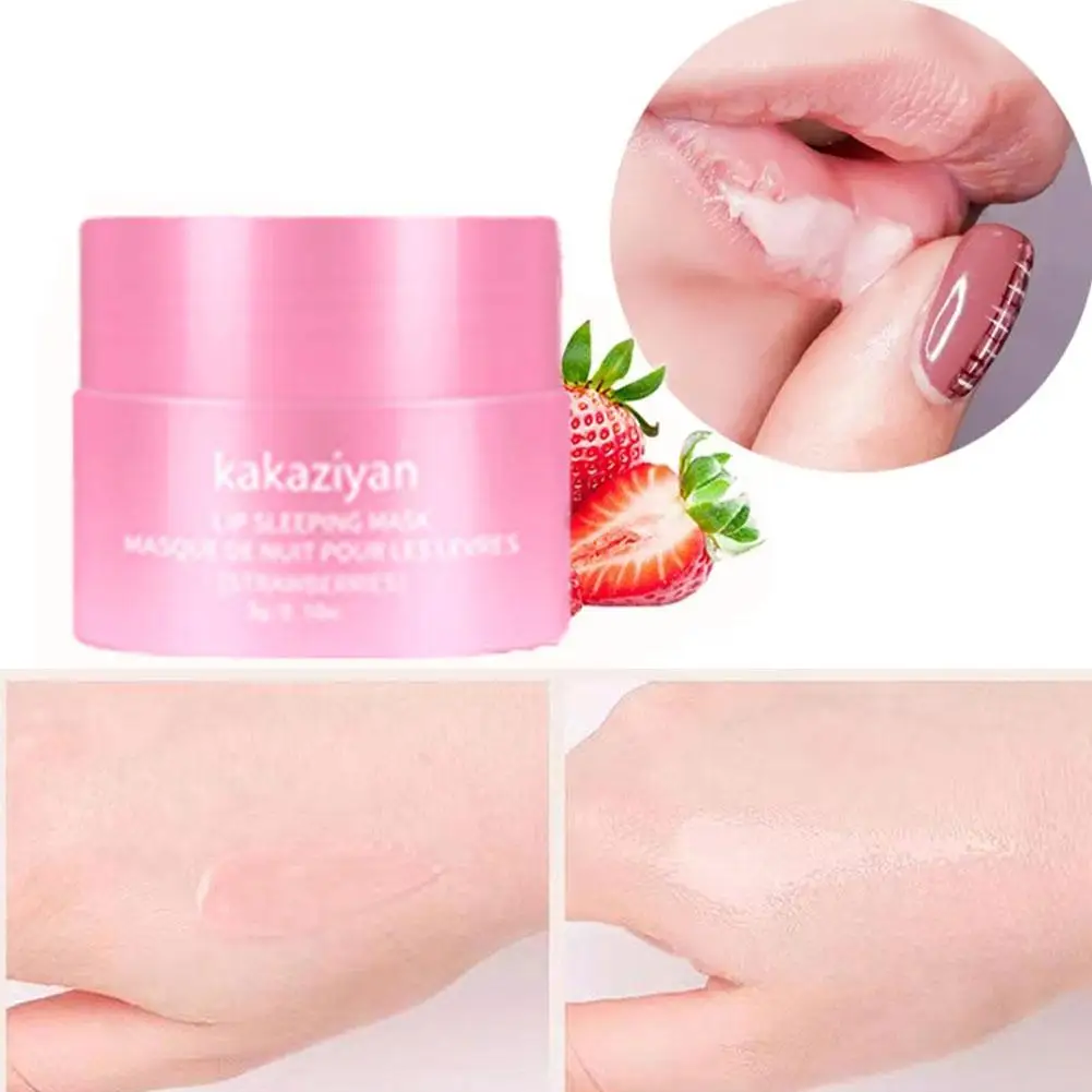 Original Strawberry Grape Fruit Flavor Lip Sleeping Care Sleep Balm Lip Lines Lip Nourish Night Lip Moisturizing K7s0