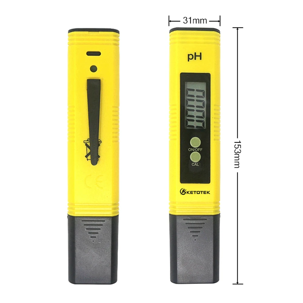 Ketotek Digital PH Meter Thermometer ATC TDS&EC Temperature Tester Celsius Fahrenheit degrees for Aquarium Pool Wine Urine Water