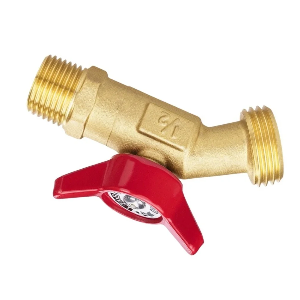 Outdoor Brass Faucet G1/2 Inlet for Yard Garden Irrigation 1/2 Turn Valve Easy Mounting Weatherproof Construction