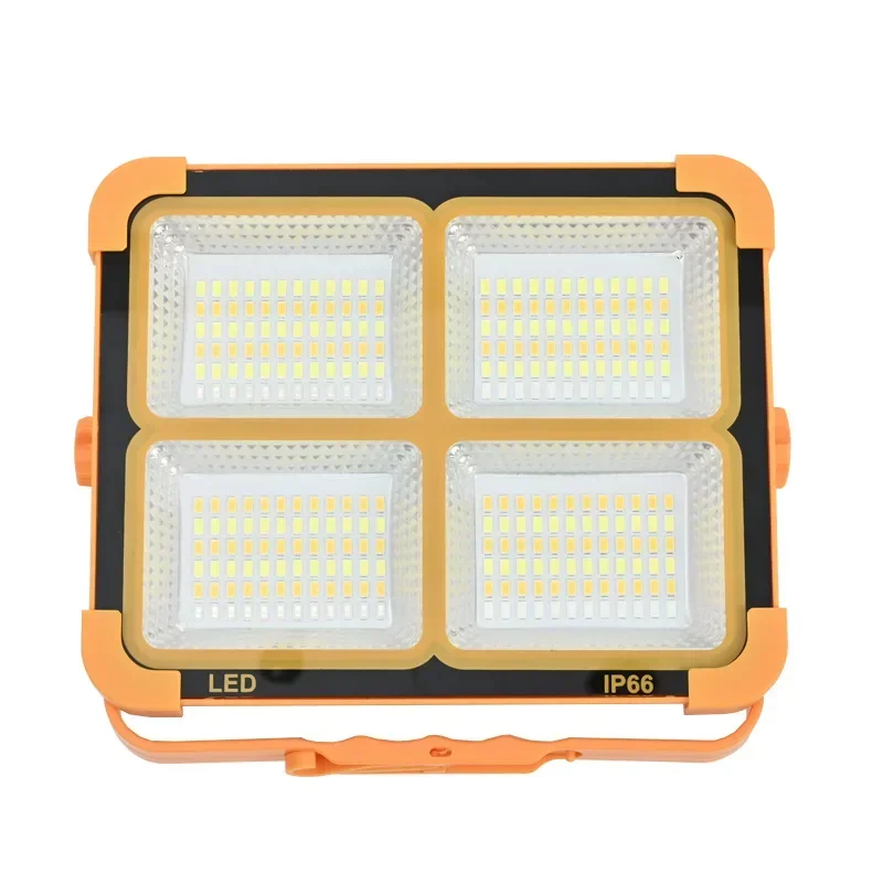 Newest 2000/5000W LED Solar Floodlight Rechargeable Emergency Lighting Outdoor Camping Portable Lamp Waterproof Searchlight Hot