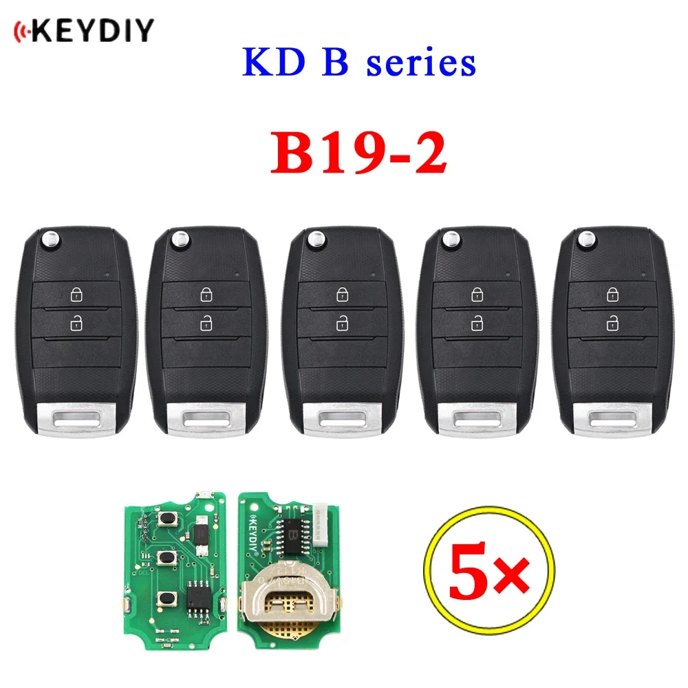 5pcs/lot KEYDIY B series B19-2 2 Button Universal KD Remote Control for KD900 URG200 KD-X2 Mini KD KD-MAX for KIA Style