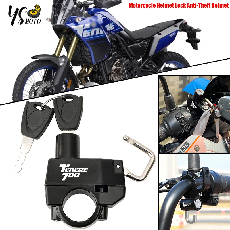 For Yamaha Tenere700 Tenere1200 Tenere 700 Tenere 1200 2018-2024 Universal Motorcycle Accessories Helmet Lock Anti-Theft Helmet