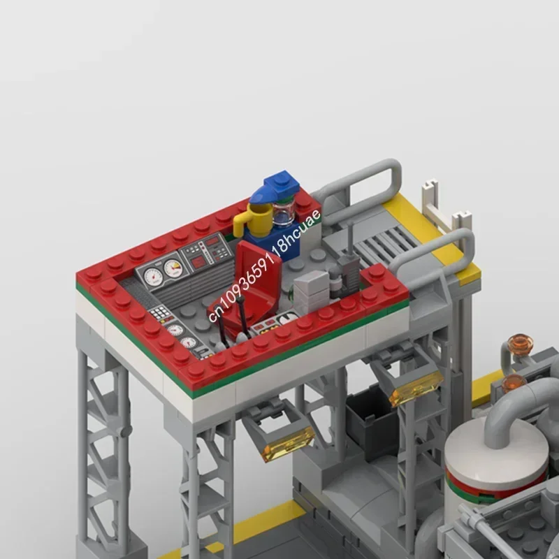 611 قطعة مكعبات بناء نموذج محطة نقل سيارات أوكتان في المدينة، مكعبات تكديس إبداعية، ألعاب تعليمية للأطفال، هدية تعليمية يمكنك صنعها بنفسك