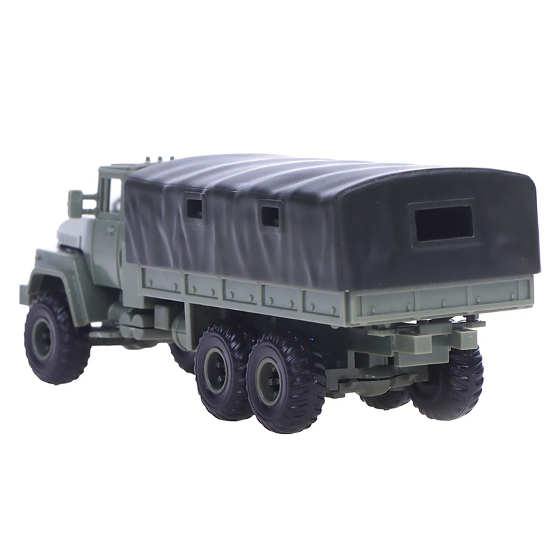 1Pc 1:72 Scale Ukraine Russian KrAZ-260 Tractor Military Vehicle Truck Toy Block Car Assembly Model Building DIY Army Collection