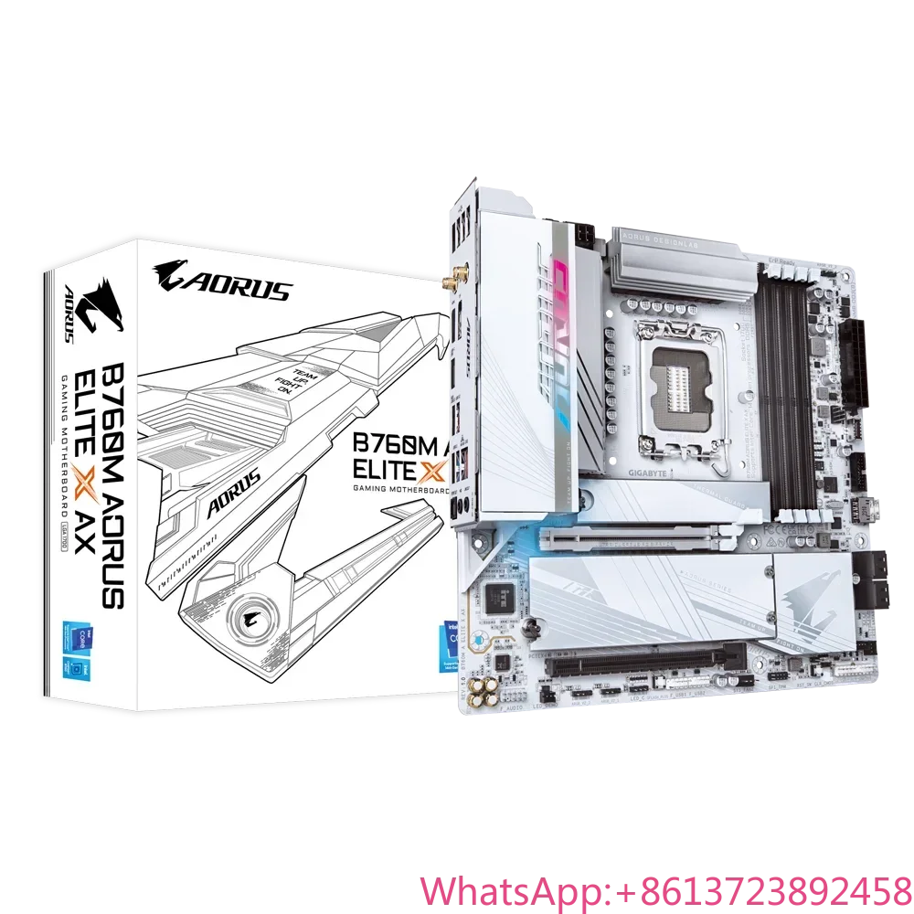 

Brand New GIGBYTE B760M AORUS ELITE X AX DDR5 LGA 1700 Support 14th CPU PCI-E 4.0/5.0 Gaming motherboard PC