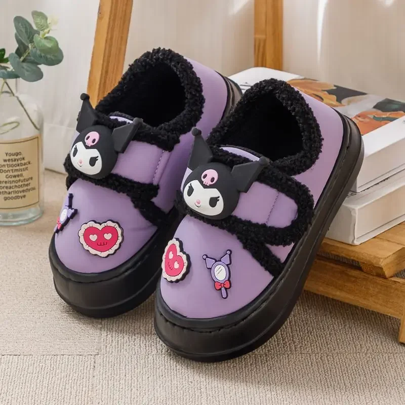 

Cinnamoroll My Melody Anime Kuromi MINISO Lovely Doll Cotton Slippers Cute Cartoon Kawaii Indoor Home Warm Shoes Gifts for Kids