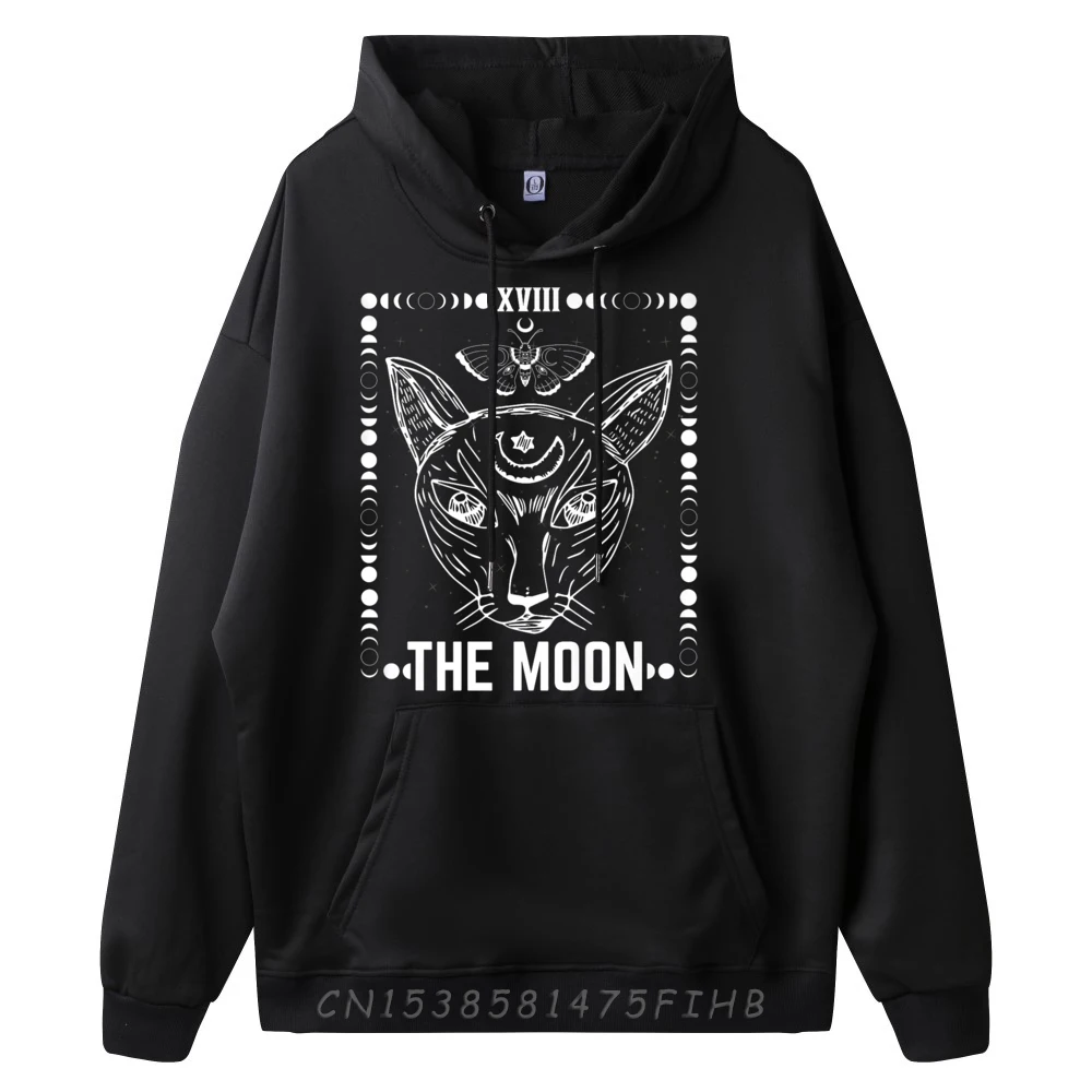 Celestial Luna Moth The Moon Hoodies Classic Long Sleeve Normal Round Neck Mens Hoodies Family Coat Mother Day