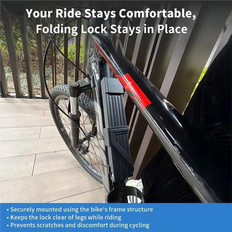 Folding Bike Chain Lock With Key , Bicycle Lock With Solid Links For Bike Scooter And Electric Scooter-AT20