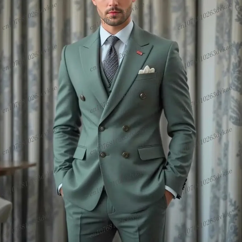 

New Formal Occasions Business Men Suit Groom Groomsman Wedding Party Prom Male 2 Piece Set Tuxedos Blazer Pants
