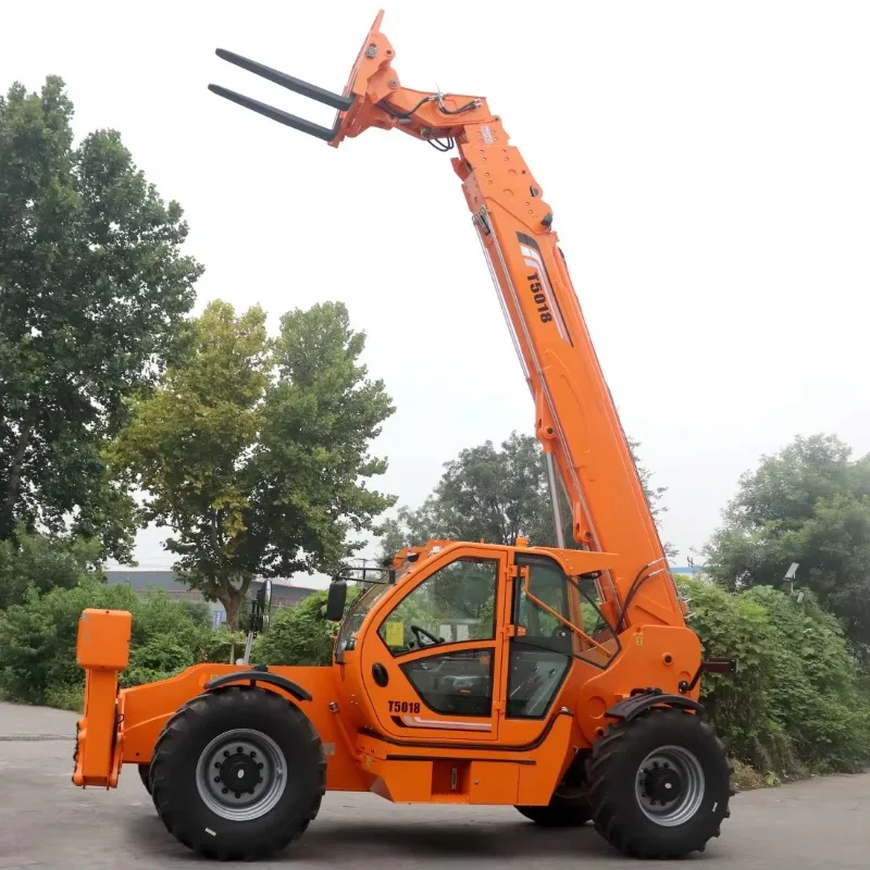 Customized Telehandler Telescopic Loader 5 Ton 17M Compact Wheel Telescopic Forklift Diesel Engine 4x4 Telehandler Telescopic Fo