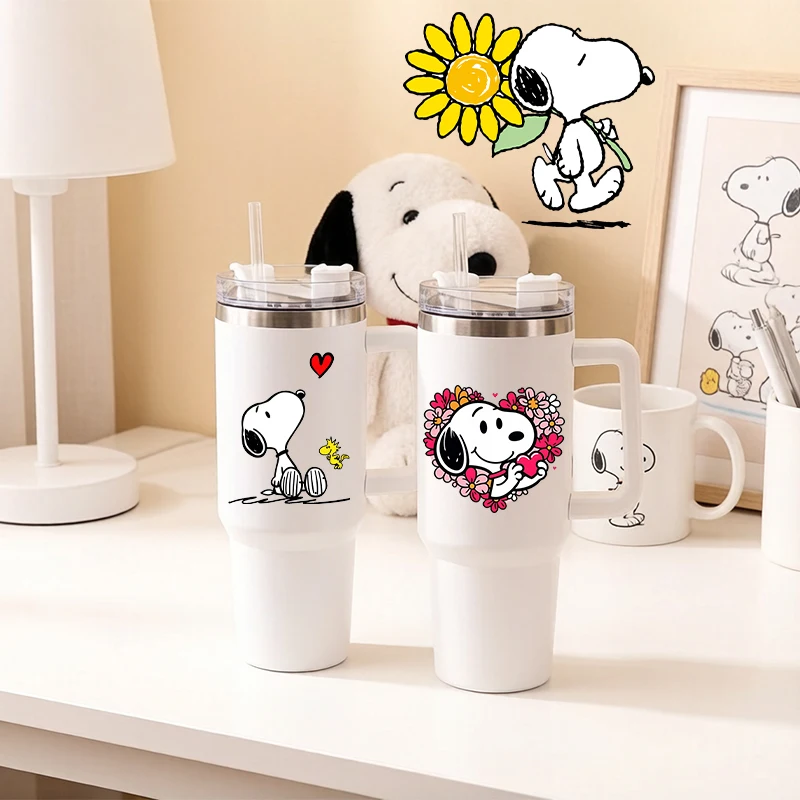 

Cute Snoopys Coffee Cup for Women Girl Office and Student Kawaii Anime Handle Kettle Water Bottle Stainless Steel Insulation Cup