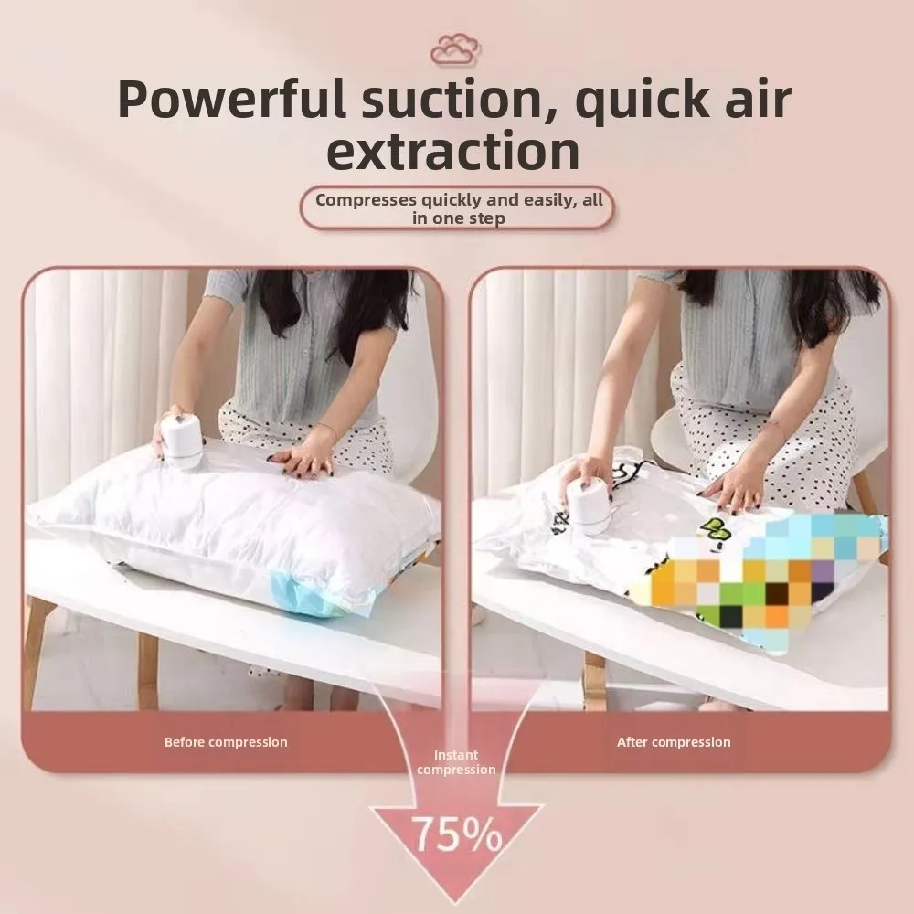 ABS Compressed Bag Electric Pump Inflatable Space Saving Mini Vacuum Sealer Machine Labor Saving Powerful Vacuum Bag Pump