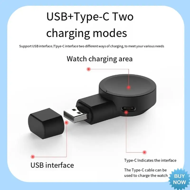 

A47Z Wireless Pocket Watch Charger Dock For Samsung Galaxy Watch 5/4/3 Watch 3 Active 2 Portable USB Charger