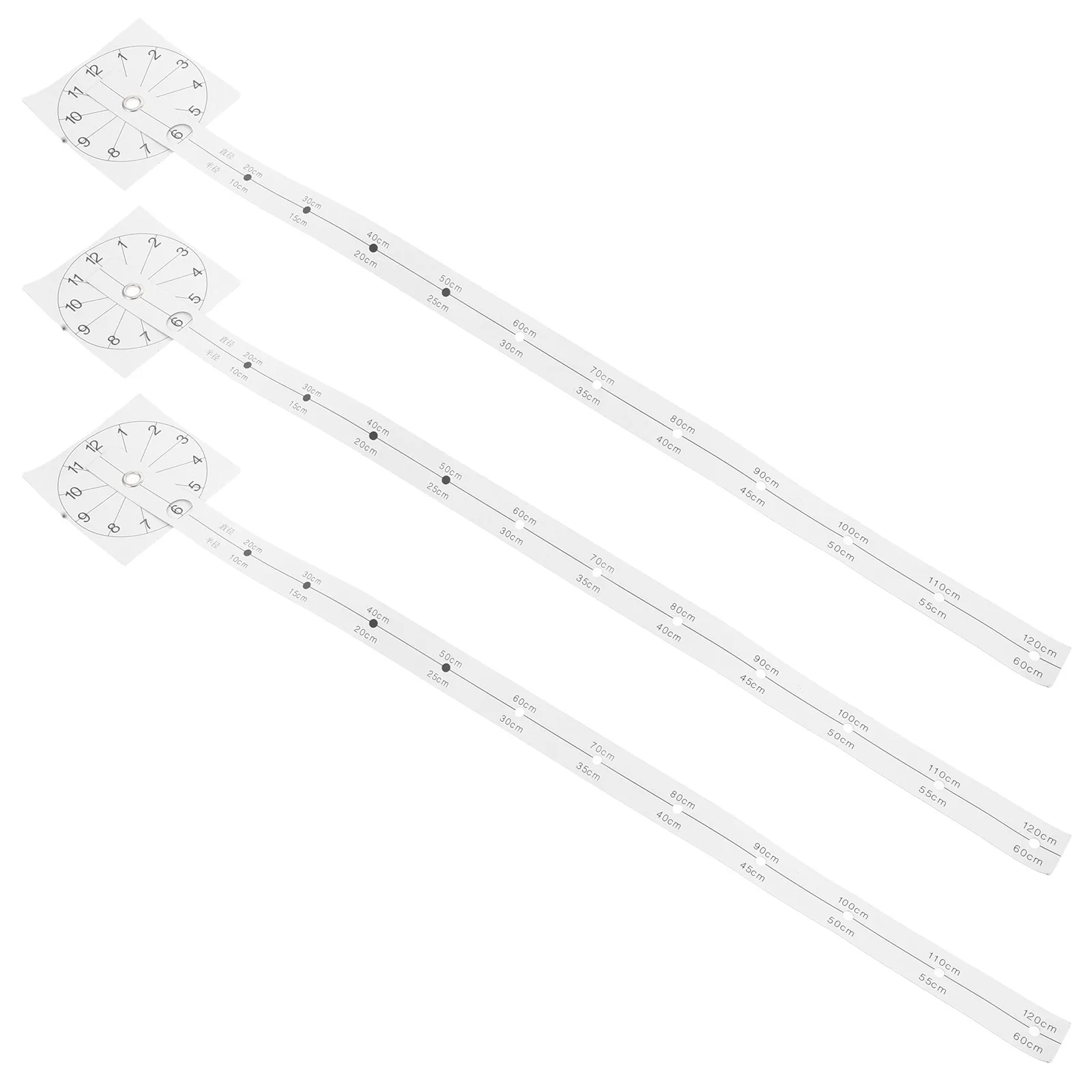 3Pcs Wall Clock Parts Large Scale Ruler DIY Wall Clock Assembly Paper Ruler Accurate Positioning for Home Office Classroom
