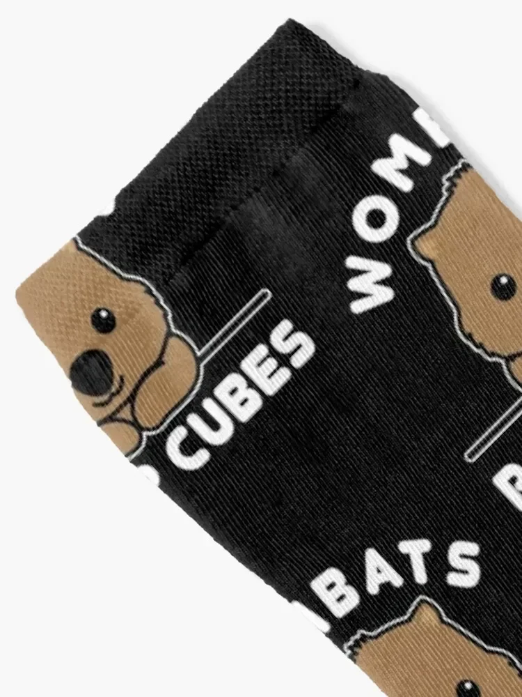 Wombats Poop Cubes, Cute Kawaii Wombat Quote Socks soccer anti-slip summer Women's Socks Men's