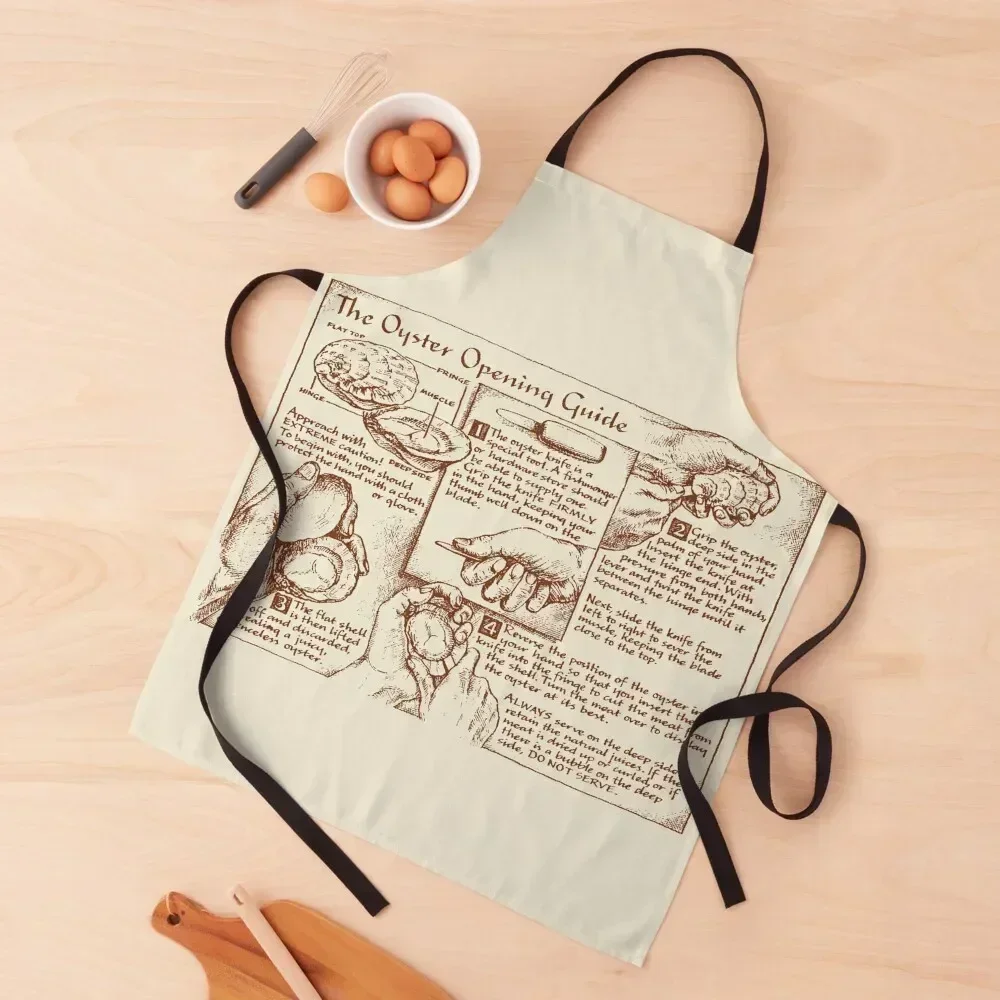 

Oyster Opening Guide Apron for kitchen useful All For Kitchen And Home Bib For Kitchen with pockets Apron