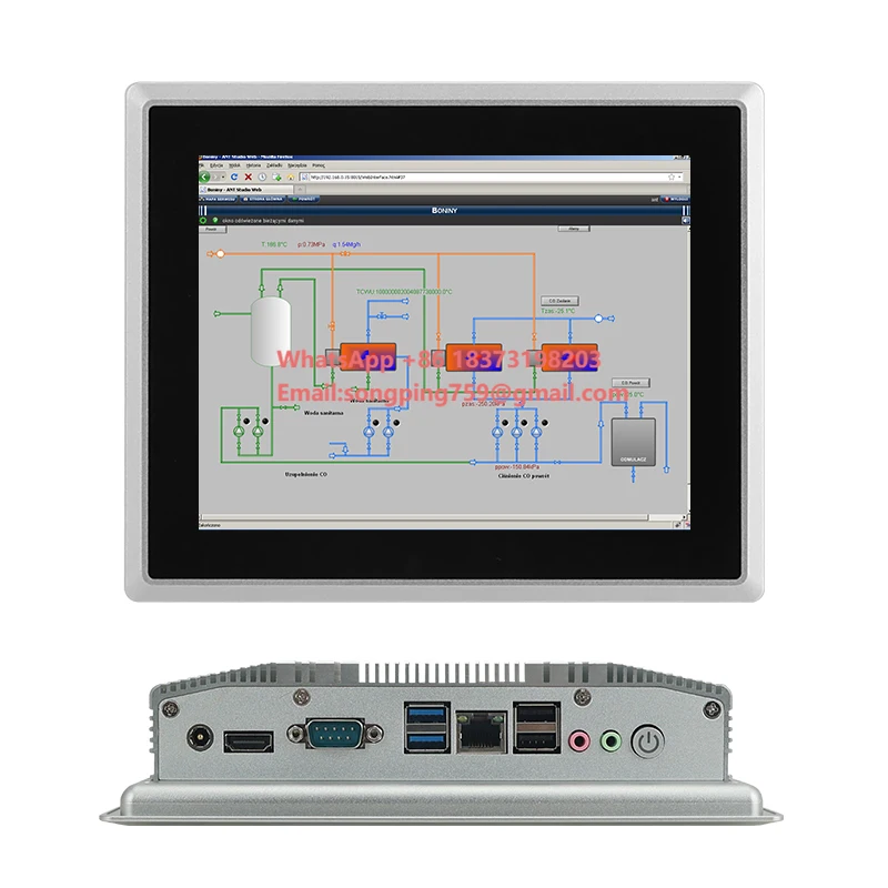 

Промышленный сенсорный монитор от 10,1 до 21,5 дюймов, емкостная сенсорная панель ПК, совместимая с ПЛК и HMI, для встраиваемого настенного монтажа