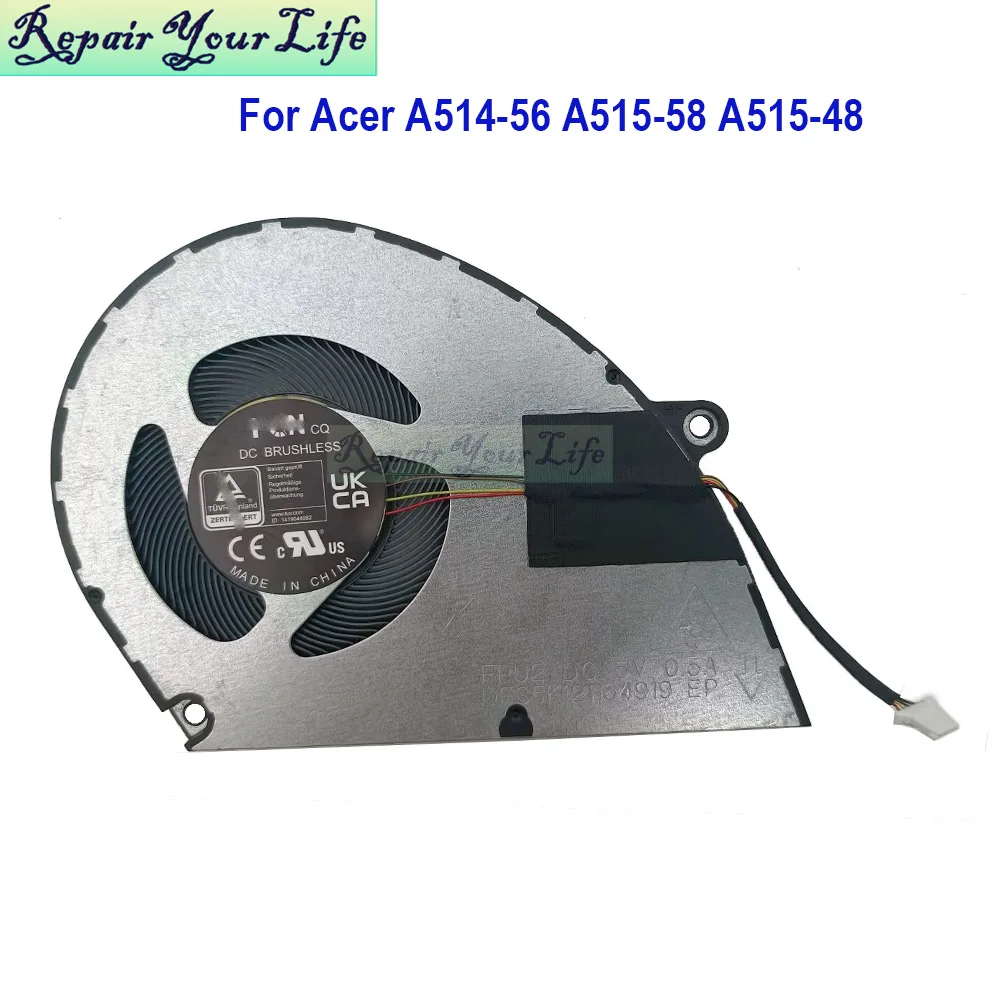 Laptop CPU Cooling Fan For Acer Aspire 5 A514-56M A515-48M A515-58M A517-58M Cooler Processor Radiator Fans FPU2 DFS5K121154919