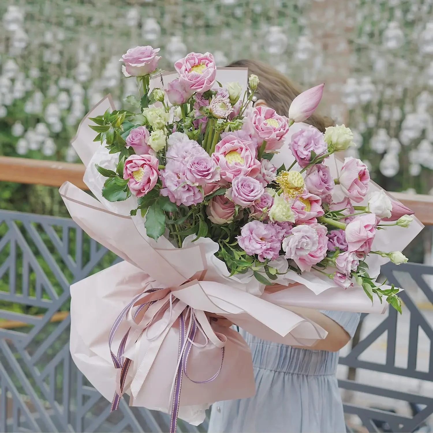 TONIFUL Lot De 20 Feuilles De Papier Cadeau Blanc Mat Imperméable Pour Bouquet De Fleurs, Fournitures De Fleuriste, Mariage, Remise De Diplôme