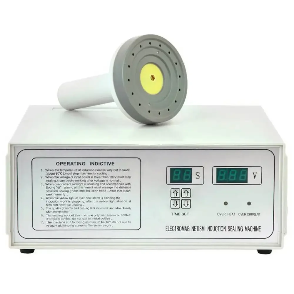 Handheld Electromagnetic Induction Sealing Machine for Honey Glass Bottle Mouths and Plastic Bottle Caps 500W