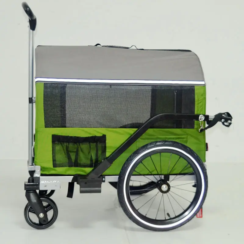 Small and Medium Sized Pet Bicycle Trailer Dog Cart Riding Trailer Outdoor Travel Equipment Foldable and Detachable Dog Stroller