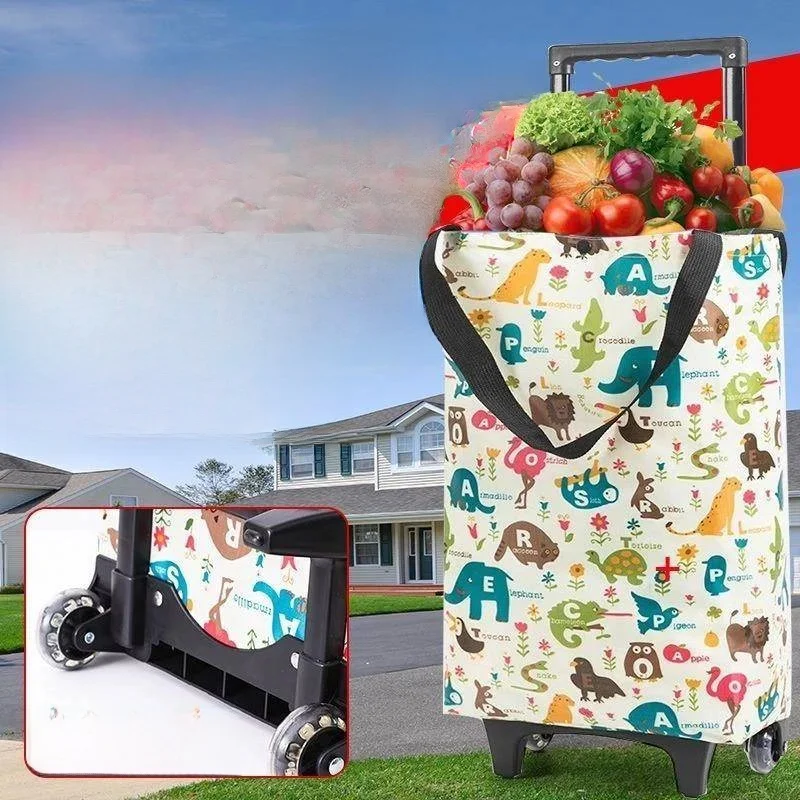 

Portable Eco-Friendly op Cart Handheld Trolley Foldable Vegetable Bung Car Super Strong Bearing Capaci